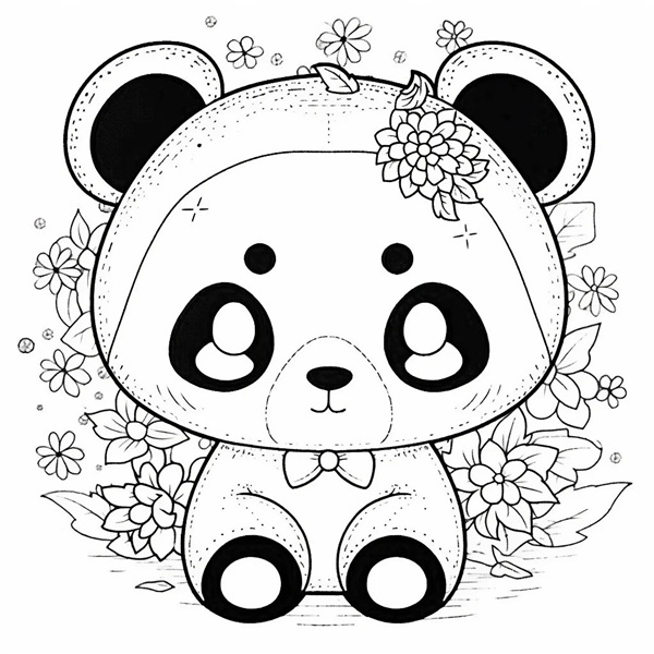 tranh tô màu gấu trúc 26