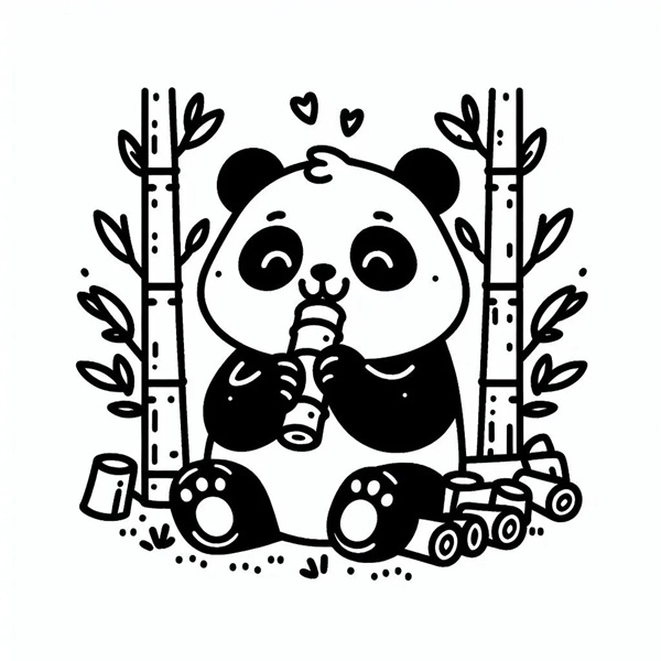 tranh tô màu gấu trúc 4