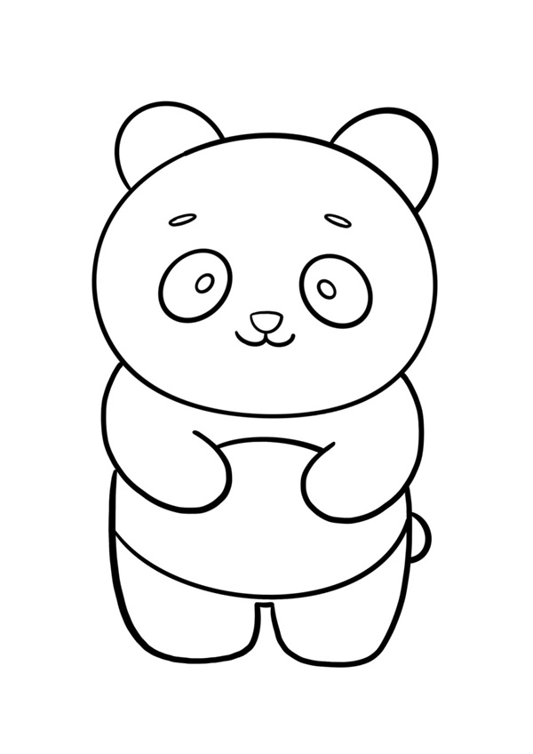 tranh tô màu gấu trúc 6