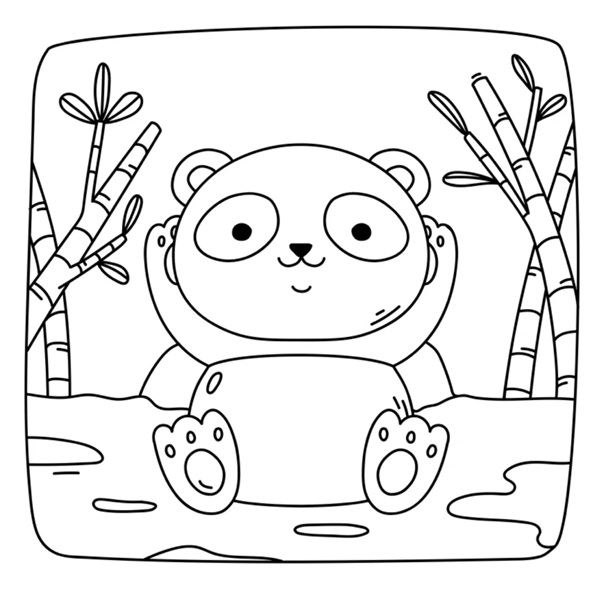 tranh tô màu gấu trúc 8