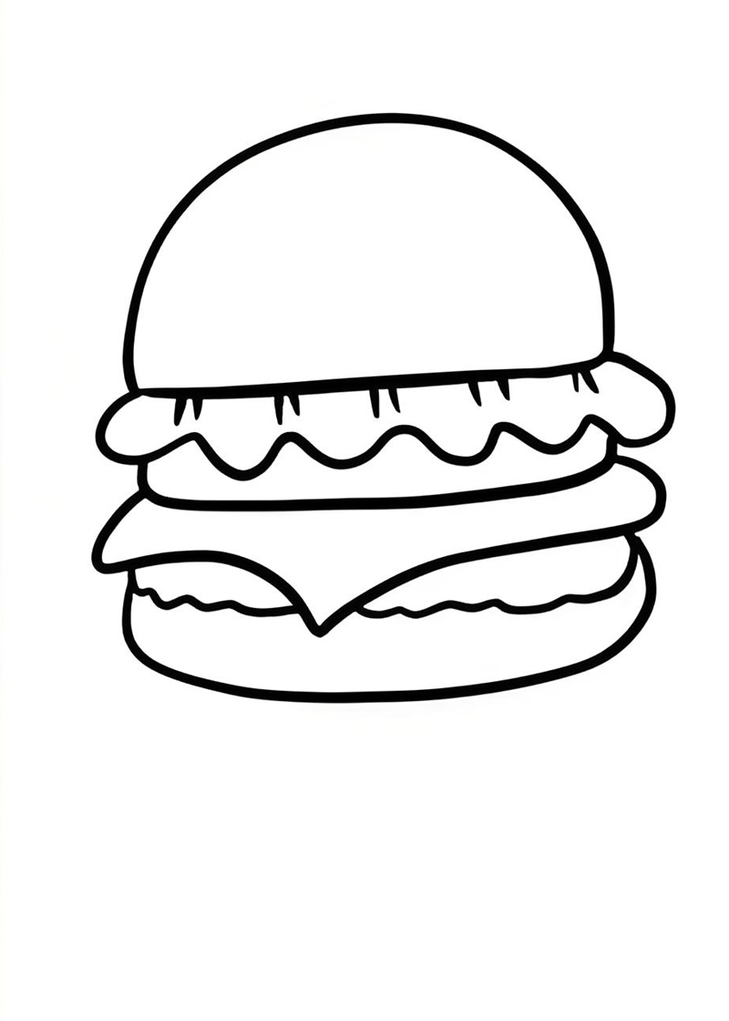 tô màu hamburger 1