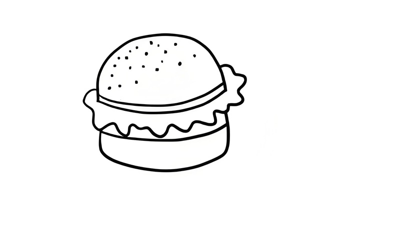 tranh tô màu hamburger  12