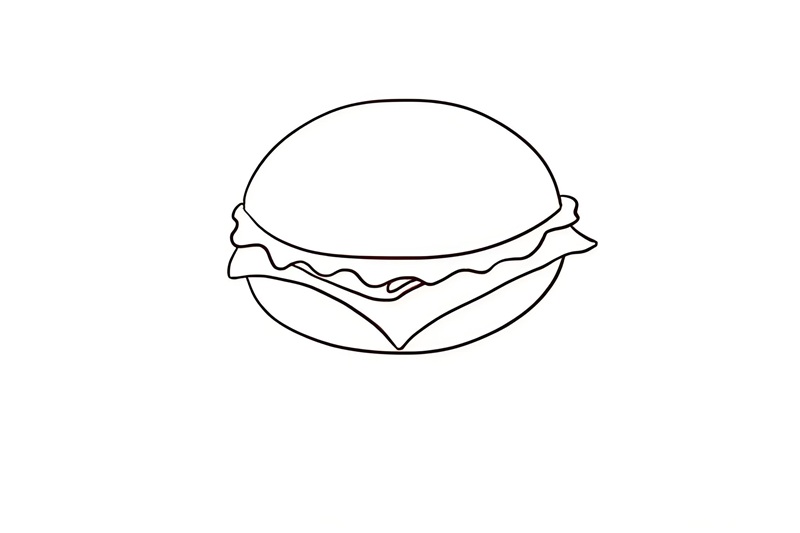 tranh tô màu hamburger 18
