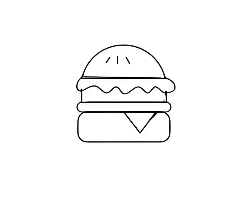 tranh tô màu hamburger 22