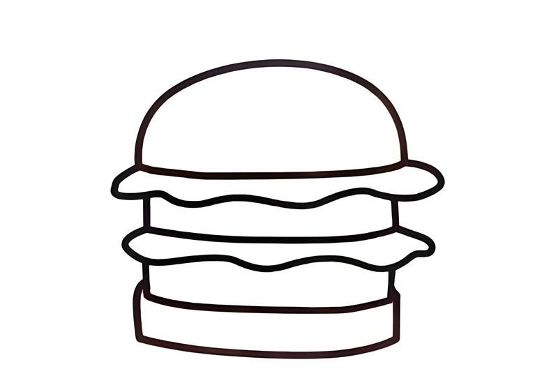 tranh tô màu hamburger 29