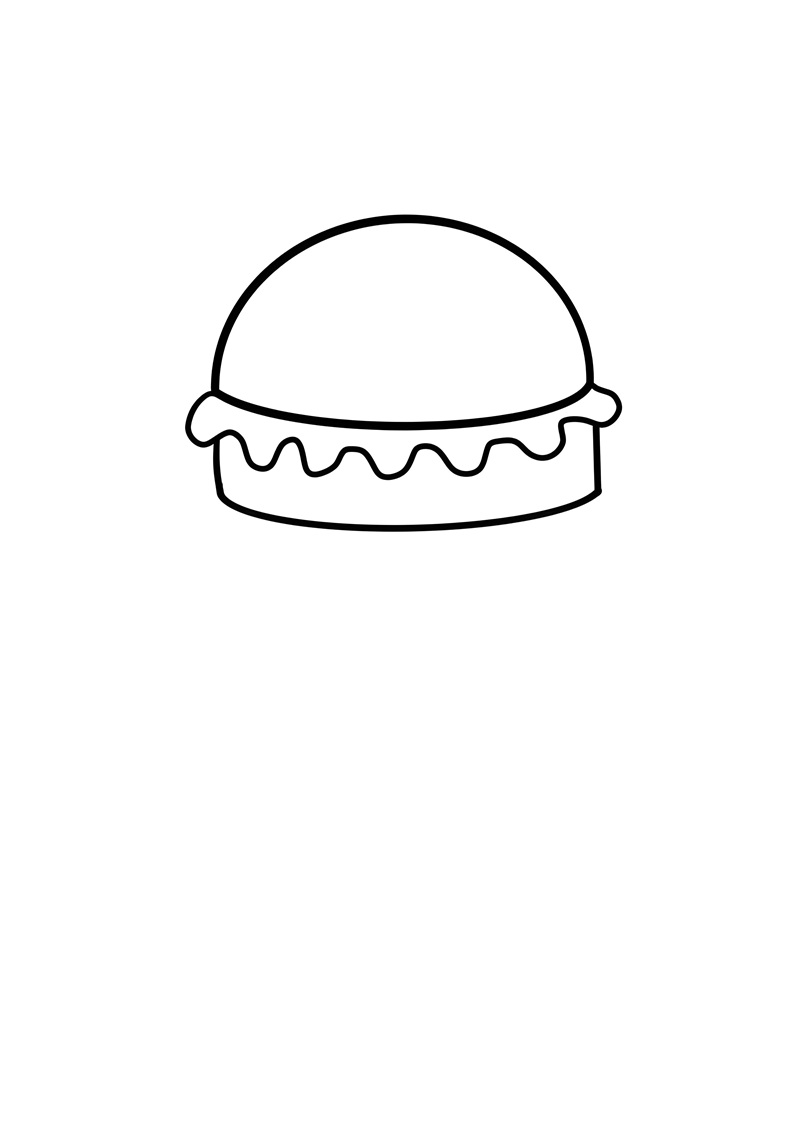 tranh tô màu hamburger 