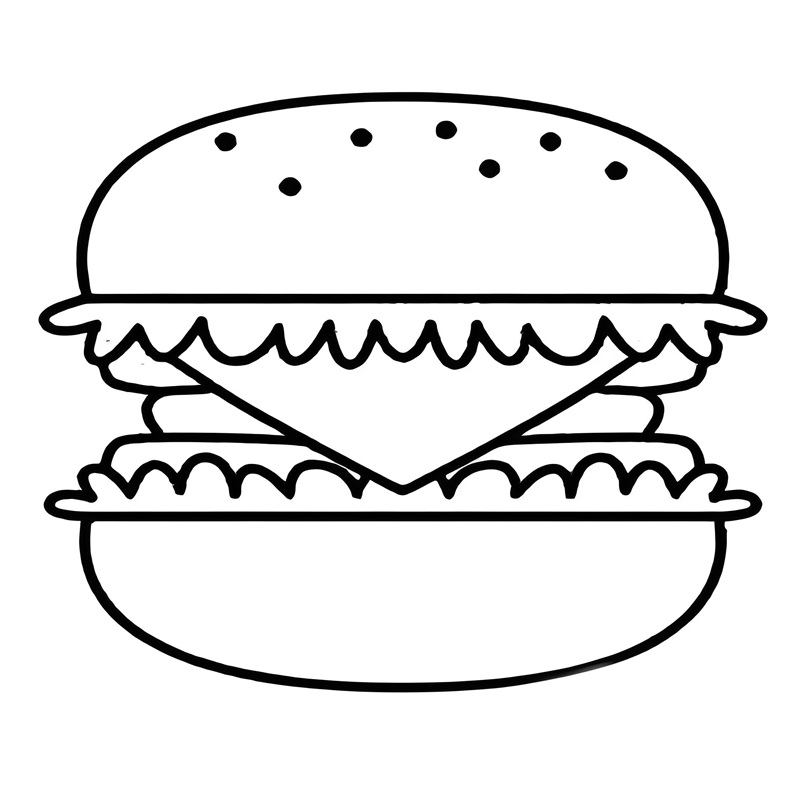 tranh tô 35u hamburger 