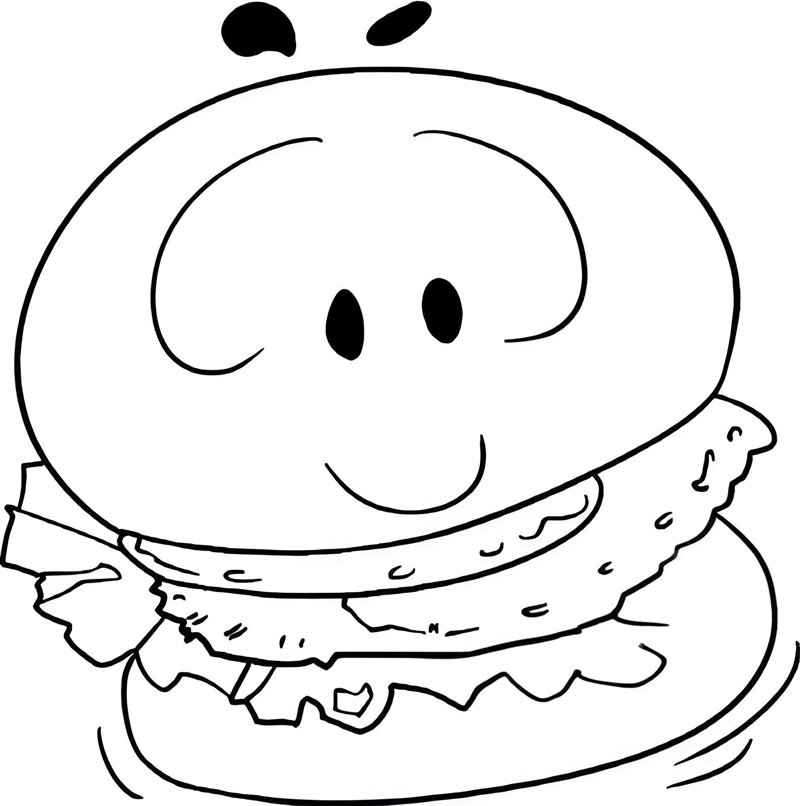 tranh tô màu hamburger 38