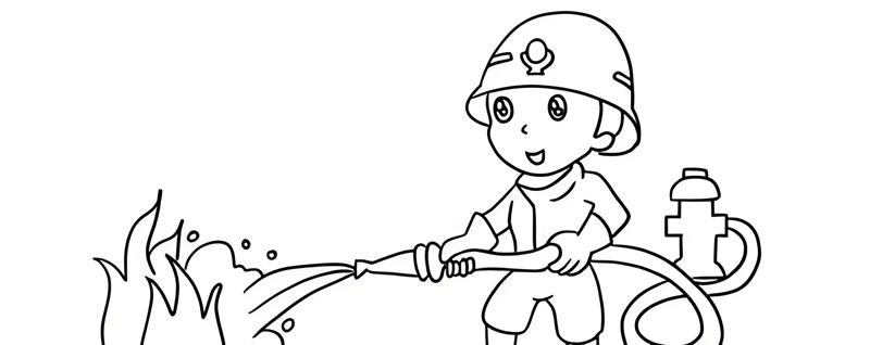 tranh tô màu chú lính cứu hỏa 
