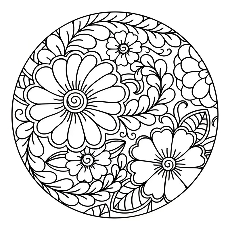 tranh tô màu mandala 10