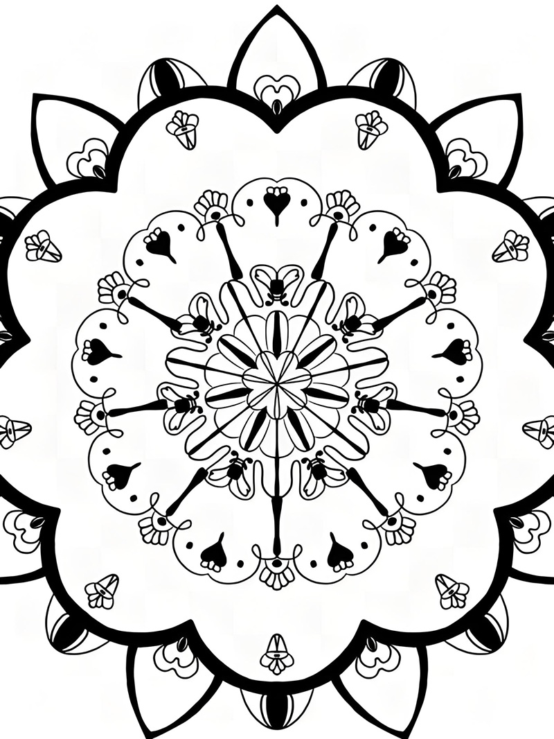 tranh tô màu mandala 12