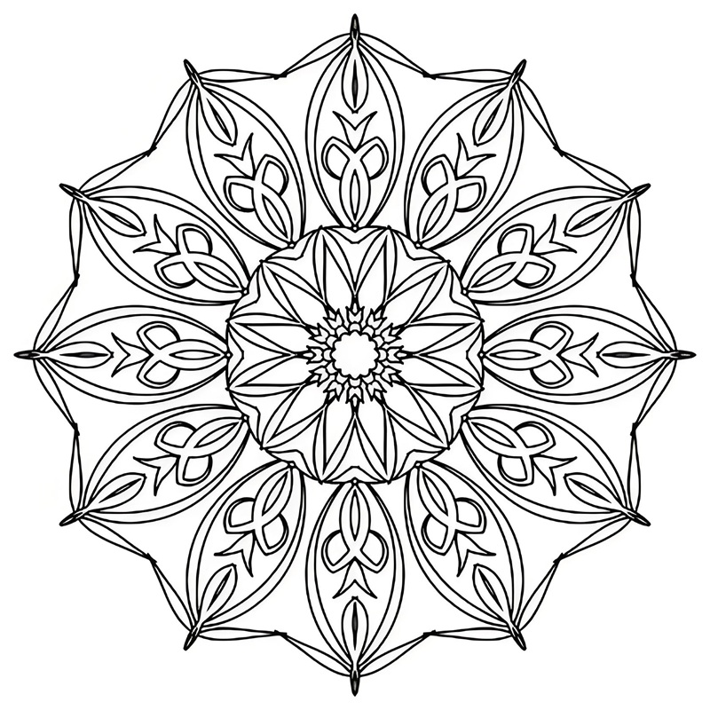 tranh tô màu mandala 13