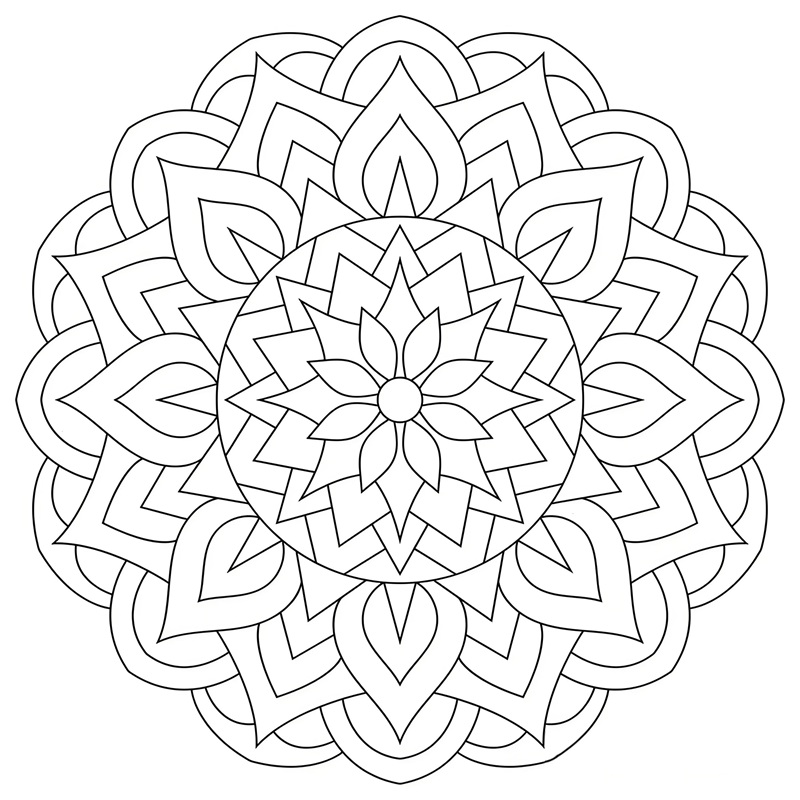 tranh tô màu mandala 15
