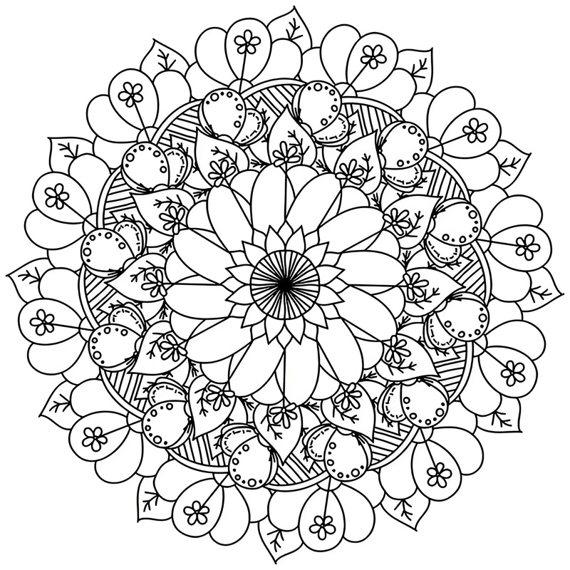tranh tô màu mandala 16