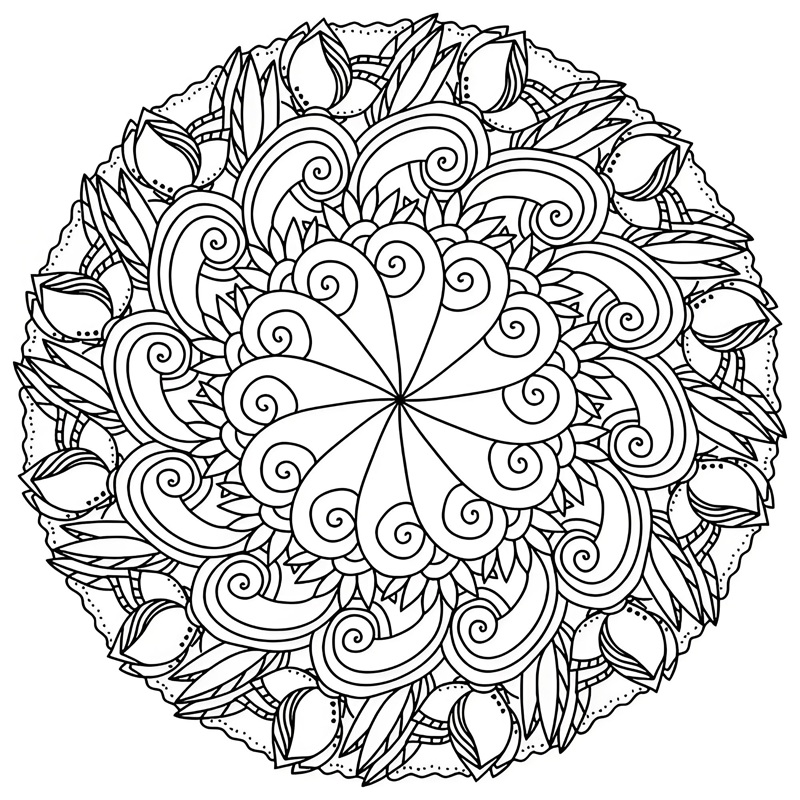 tranh tô màu mandala 19
