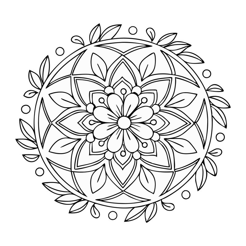 tranh tô màu mandala 28