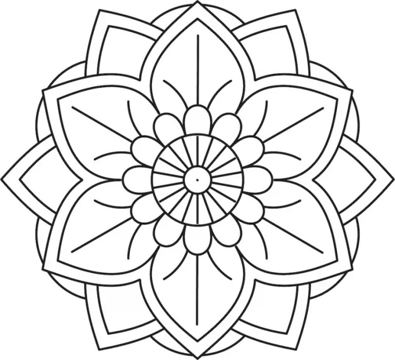tranh tô màu mandala 34