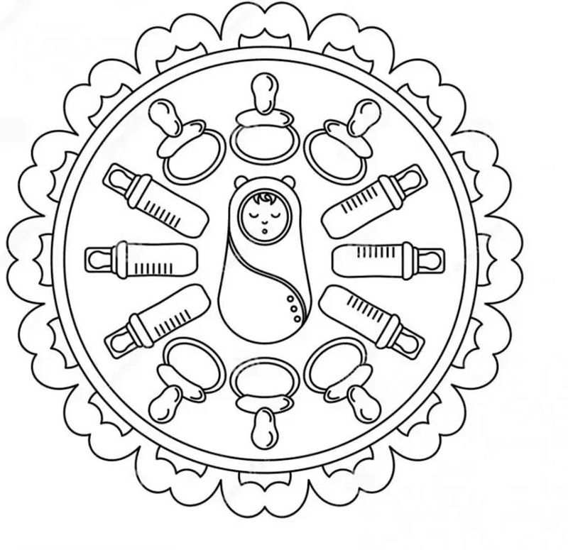 tranh tô màu mandala 36