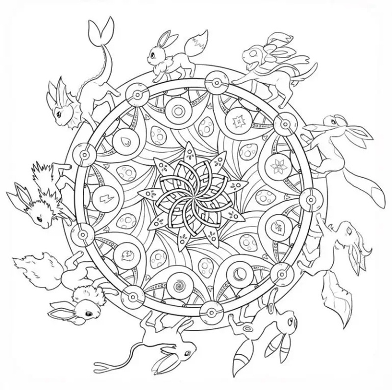 tranh tô màu mandala 38