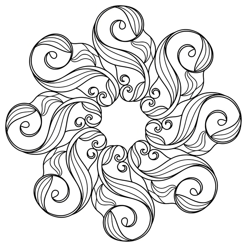tranh tô màu mandala 6