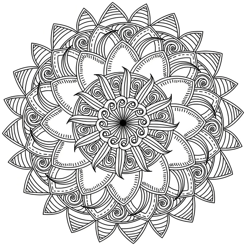tranh tô màu mandala 7