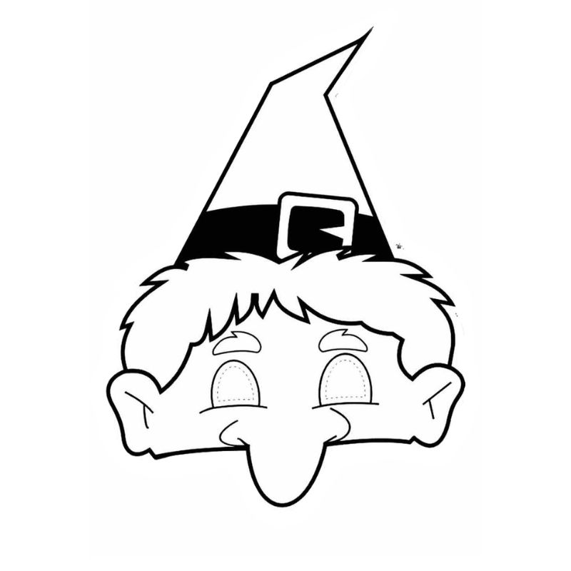 tranh tô màu mặt nạ halloween 26