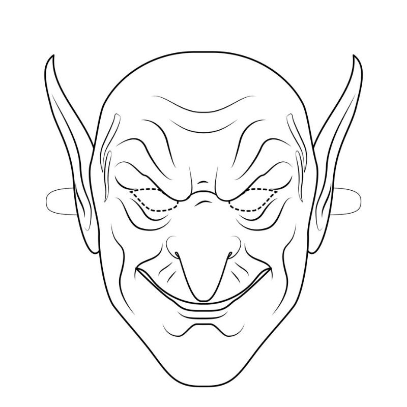 tranh tô màu mặt nạ halloween 28