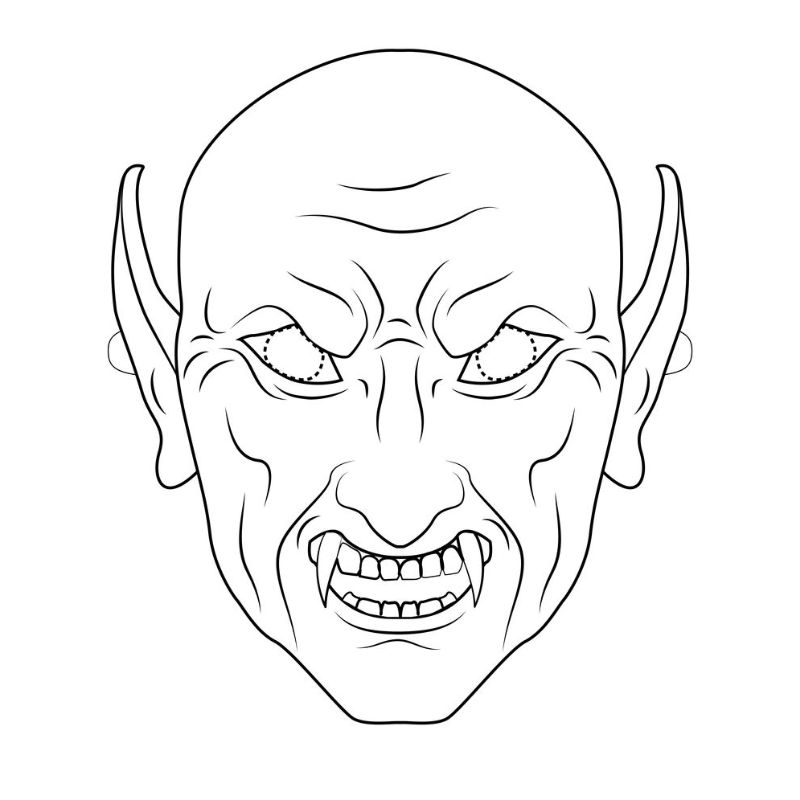 tranh tô màu mặt nạ halloween 29