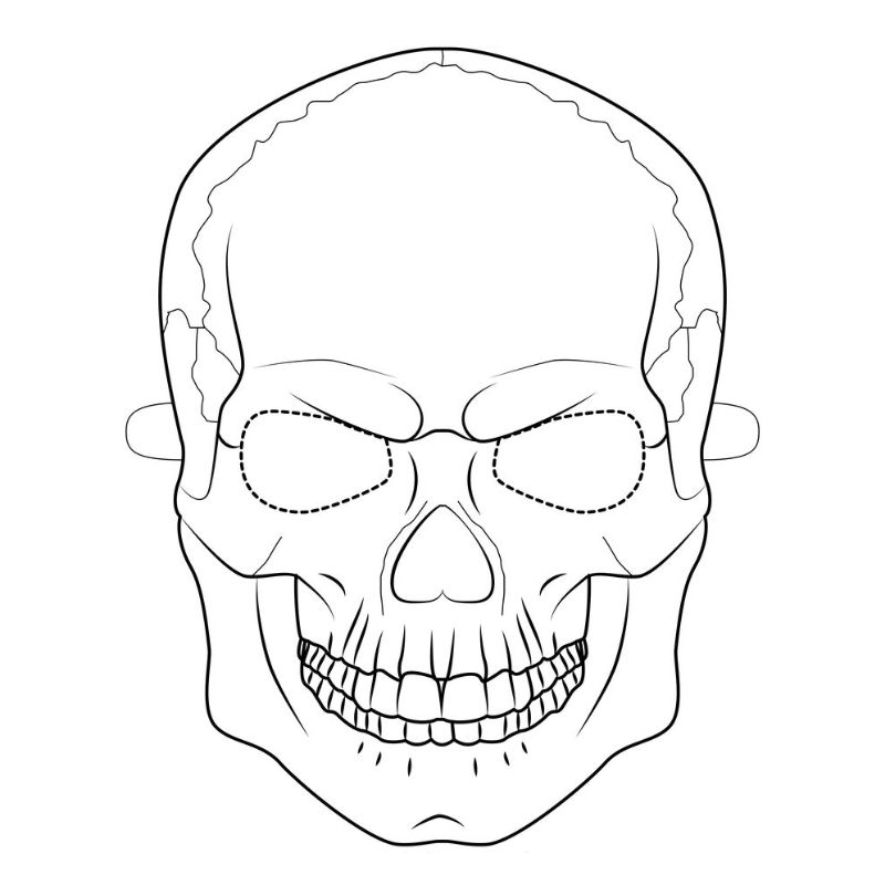 tranh tô màu mặt nạ halloween 30