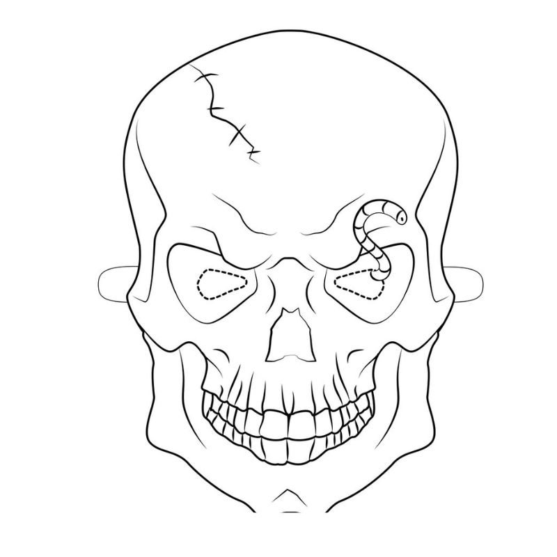 tranh tô màu mặt nạ halloween 31