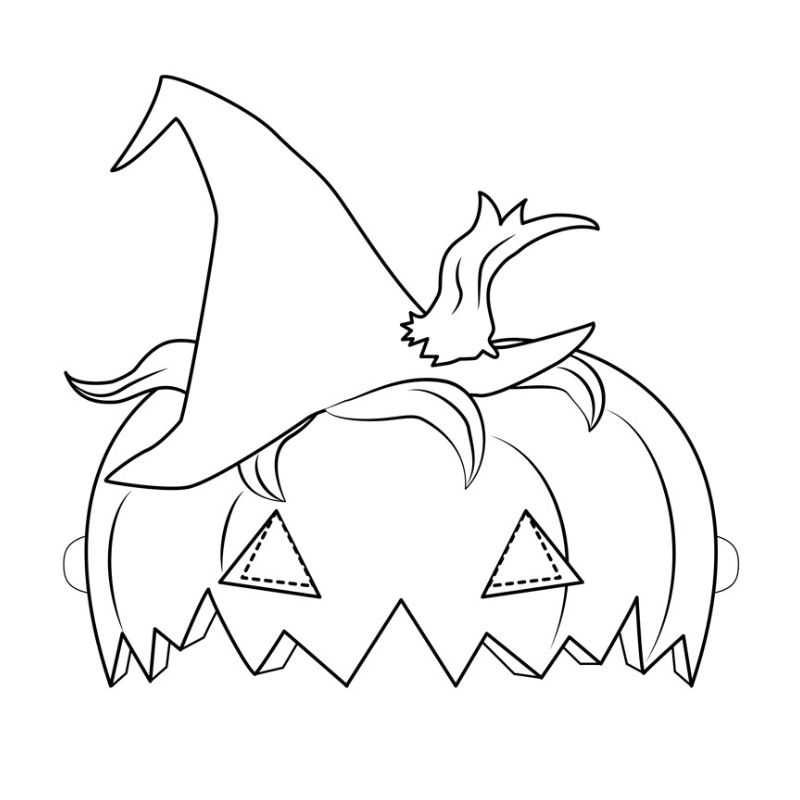 tranh tô màu mặt nạ halloween 37