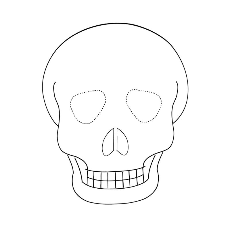 tranh tô màu mặt nạ halloween 