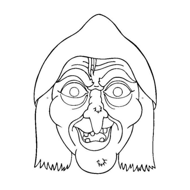 tranh tô màu mặt nạ halloween 9