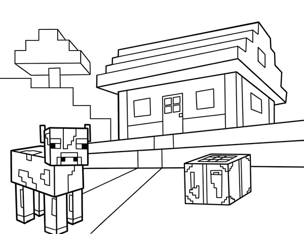 tô màu minecraft 13