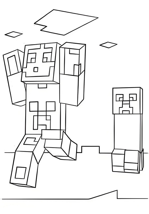 tô màu minecraft 14