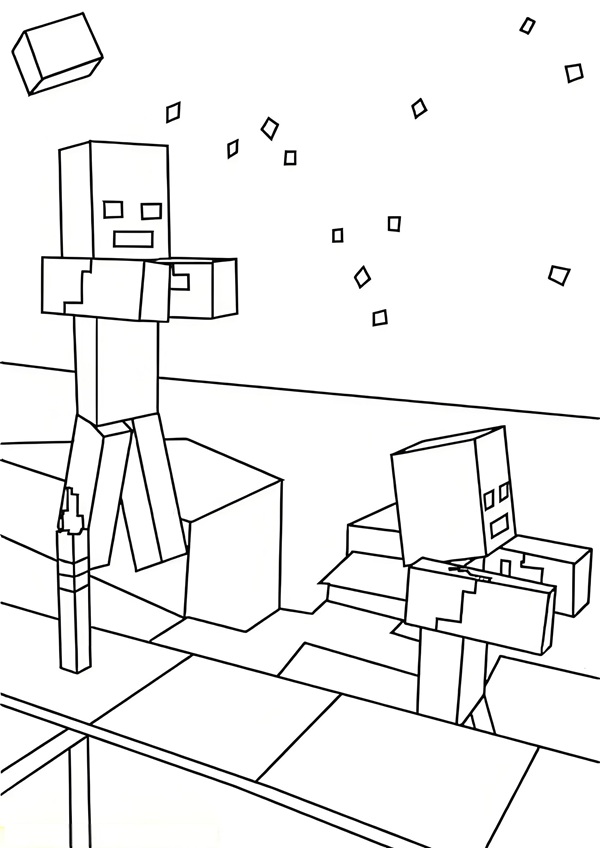 tô màu minecraft 21