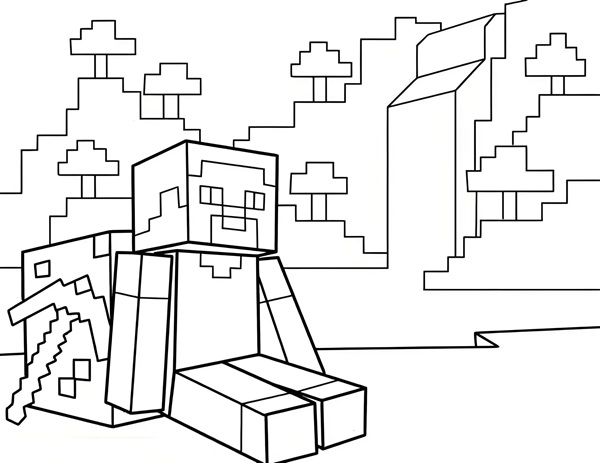 tô màu minecraft 9