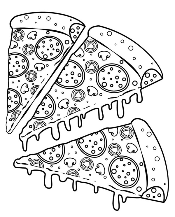 tranh tô màu bánh pizza 10