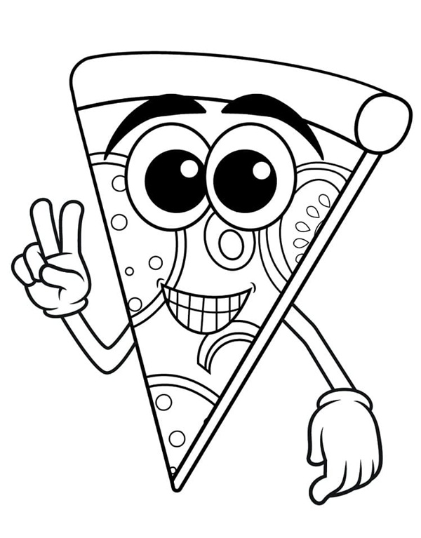 tranh tô màu bánh pizza 12