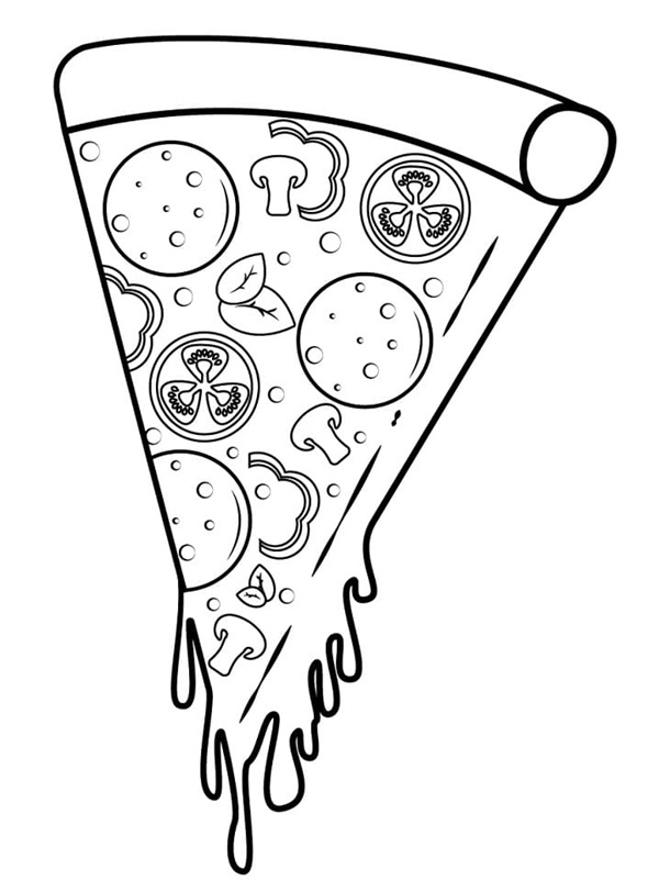 tranh tô màu bánh pizza 16