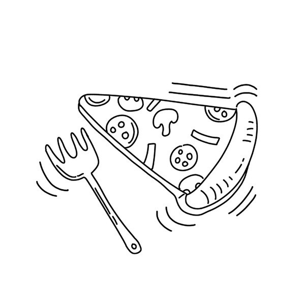 tranh tô màu bánh pizza 24
