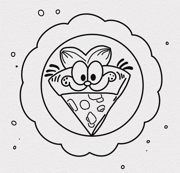 tranh tô màu bánh pizza 26