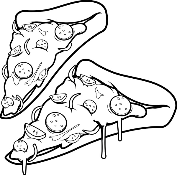 tranh tô màu bánh pizza 37