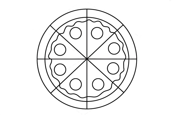 tranh tô màu bánh pizza 39