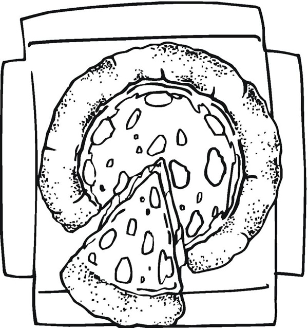 tranh tô màu bánh pizza 7
