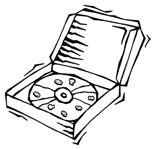 tranh tô màu bánh pizza 8