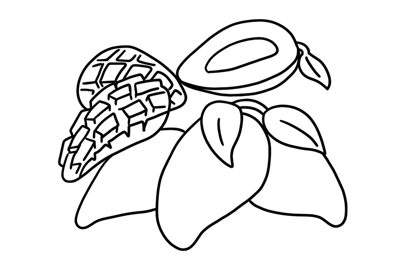 tranh tô màu quả xoài 19