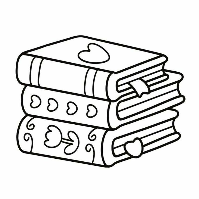 tranh tô màu quyển sách 29