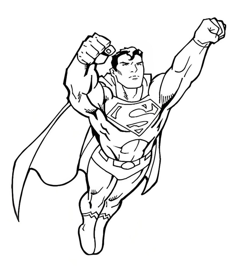 tranh tô màu superman 10