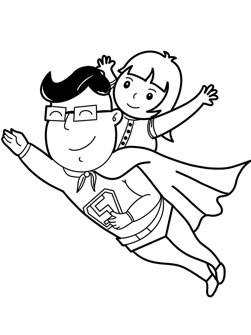 tranh tô màu superman 13